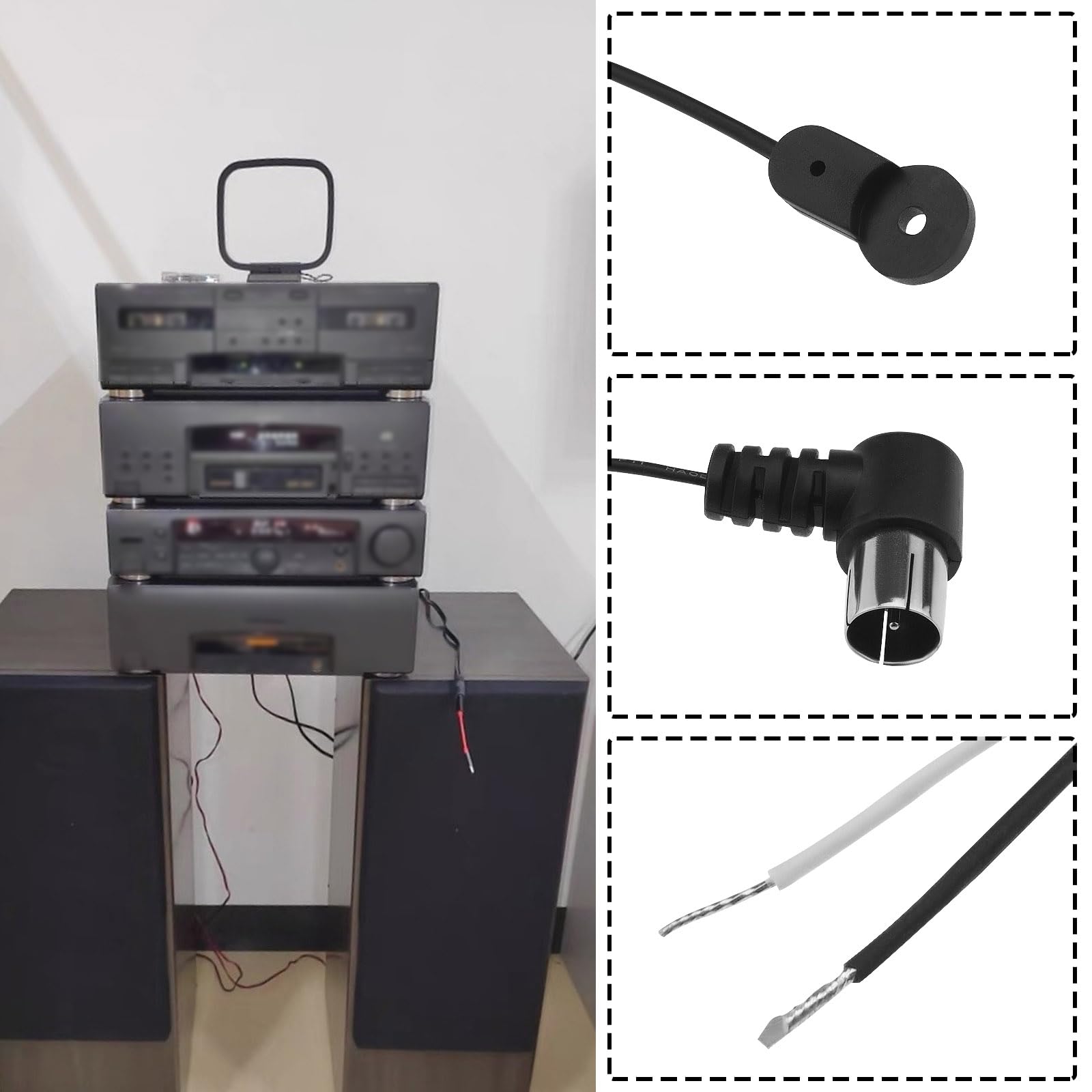 Amazon.co.jp: ECSiNG 1セット AM FMアンテナ交換用 Denon対応