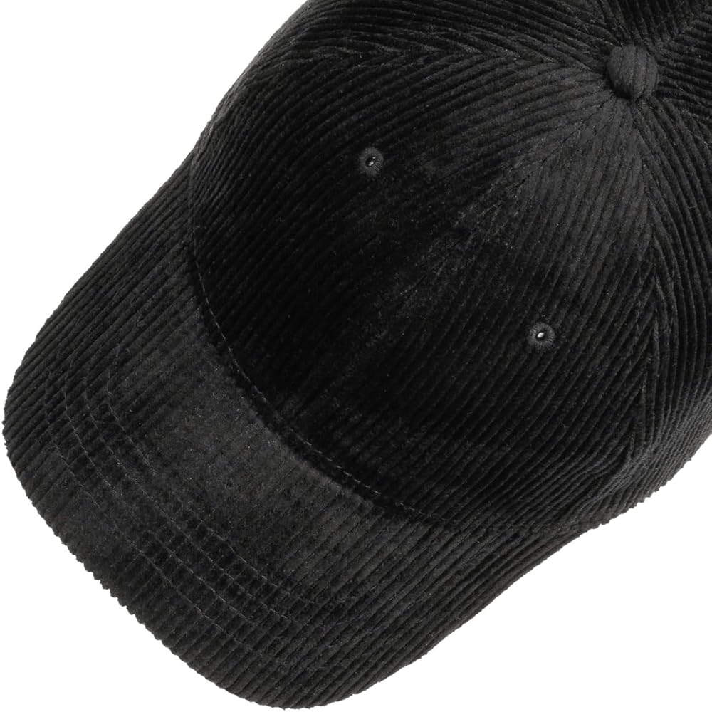 Hatshopping Basic Corduroy Baseball Cap Cotton (One Size - Black