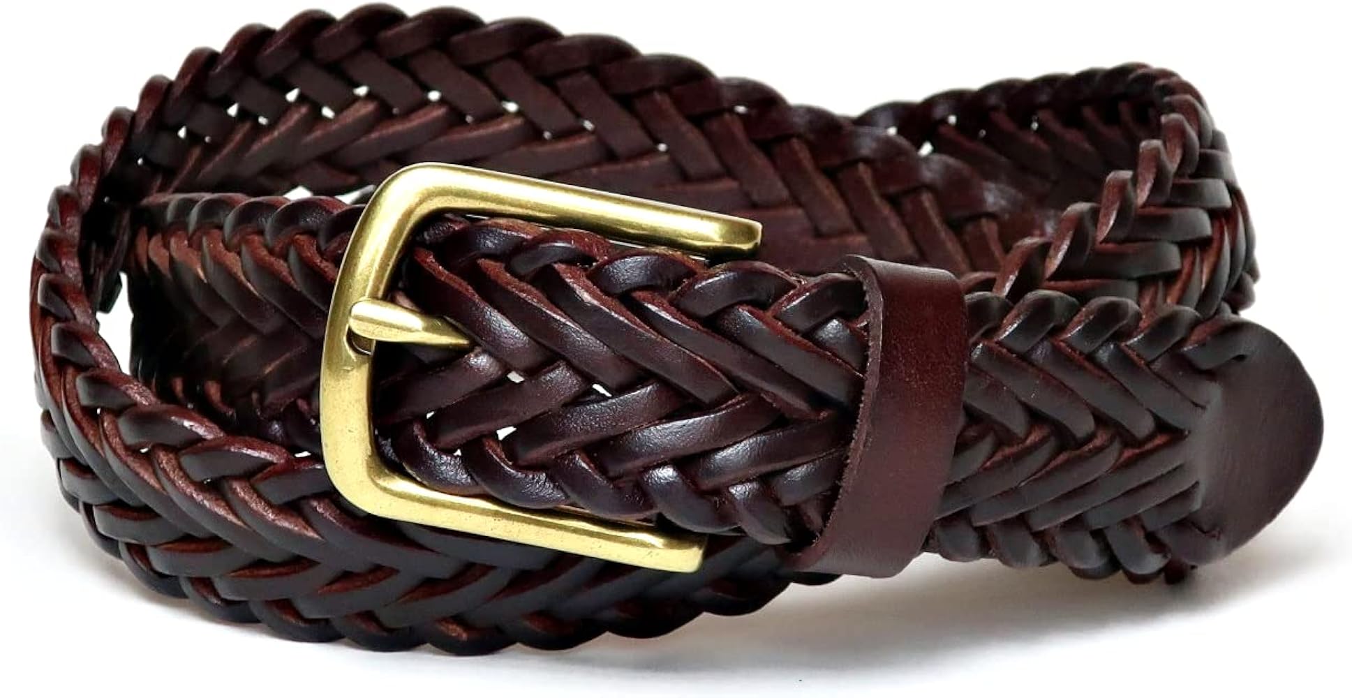 Amazon | [KIETH] メッシュベルト イタリアレザー ダークブラウン 全長