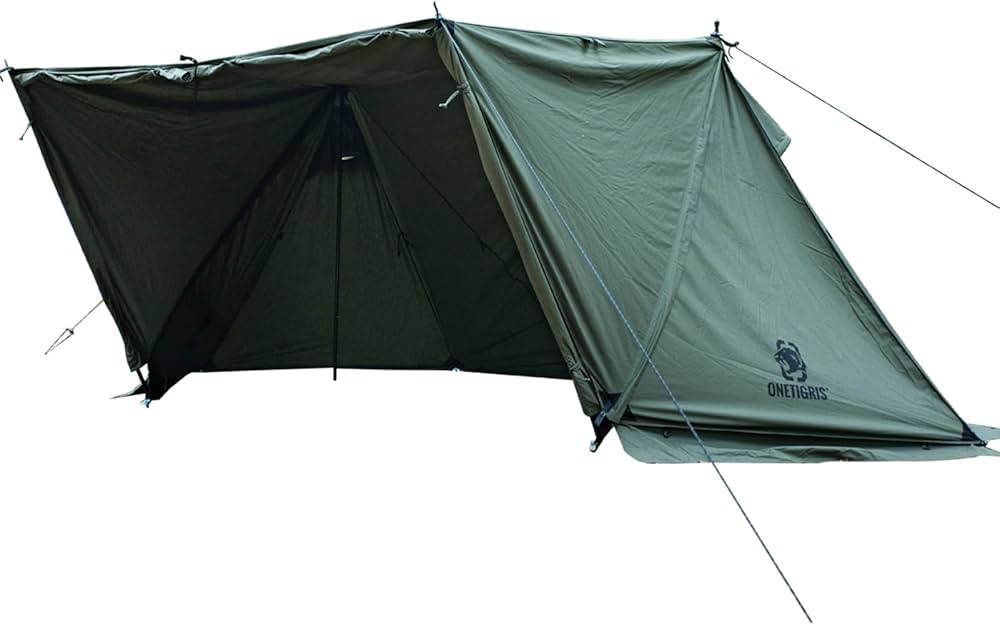 Amazon | OneTigris ROC SHIELD パップテント TC軍幕 2人用 変形自在な
