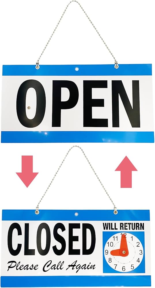 Amazon | TOMOTHY オープンクローズ看板 open close プレート オープン