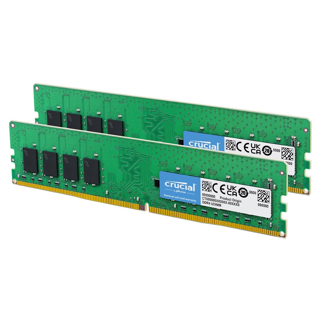 Crucial 32GB DDR4 RAM Kit (2x16GB), 3200MHz (PC4-25600) CL22