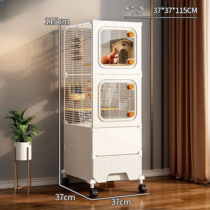 Amazon | LPYROSE チンチラケージ 大型 3 段 金属製 小動物リス