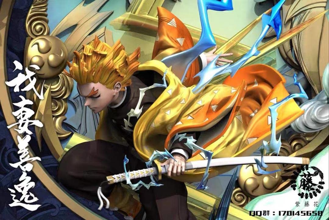 鬼滅の刃 我妻善逸 火雷神 血痕Ver.ガレージキットGK フィギュア 鬼滅