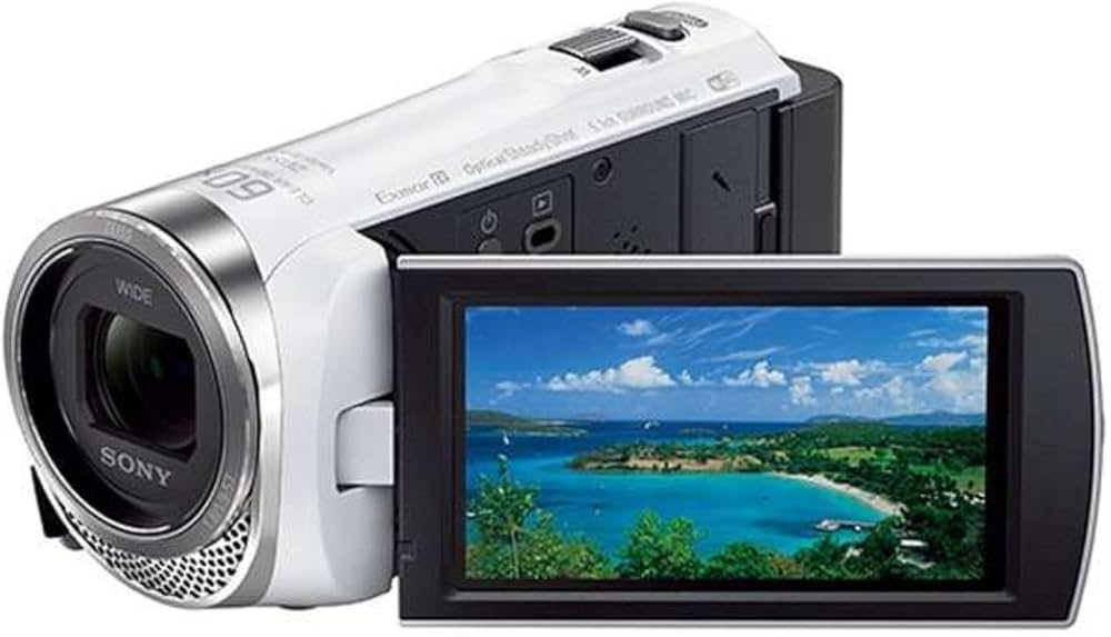 Amazon.co.jp: Sony Handycam HDR-CX480 HD Camcorder, White, 30x