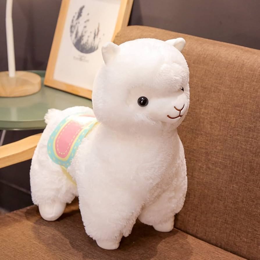 Amazon｜[LSDZW] ぬいぐるみ 特大 ホワイト アルパカ 可愛い 35cm