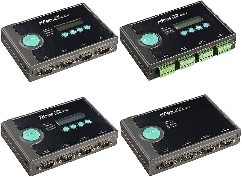 Amazon | MOXA 4ポート RS-232 シリアルデバイス・サーバ NPort 5410
