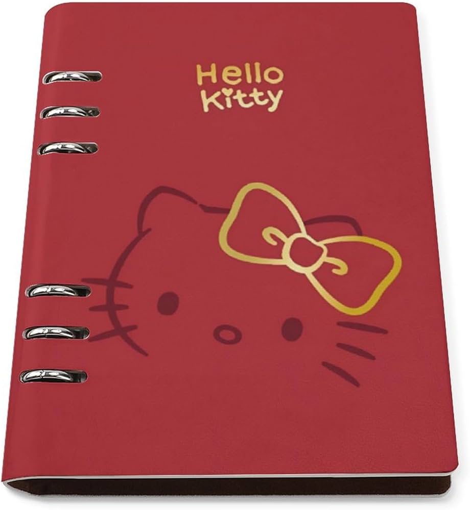 Amazon.co.jp: ハローキティ システム手帳 PU ノートメモ帳 バインダー