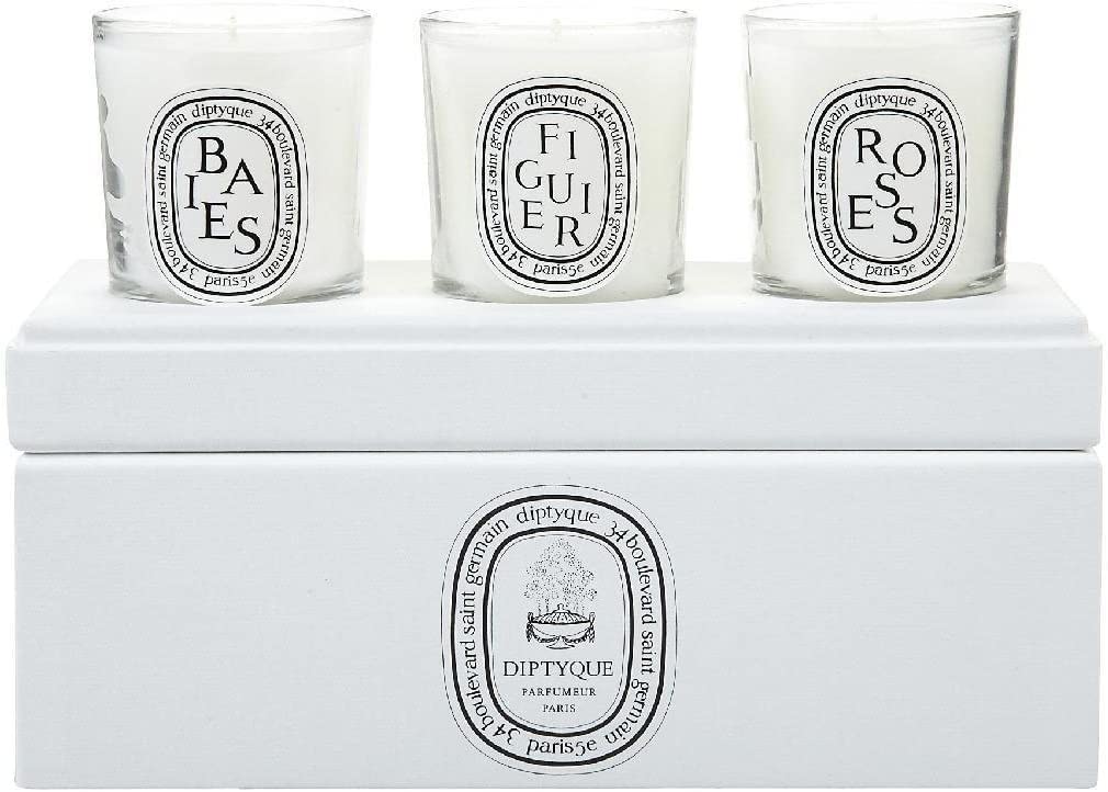 Amazon.com: Diptyque Votive Candle Trio-Baies, Figuier, Roses-3 ct