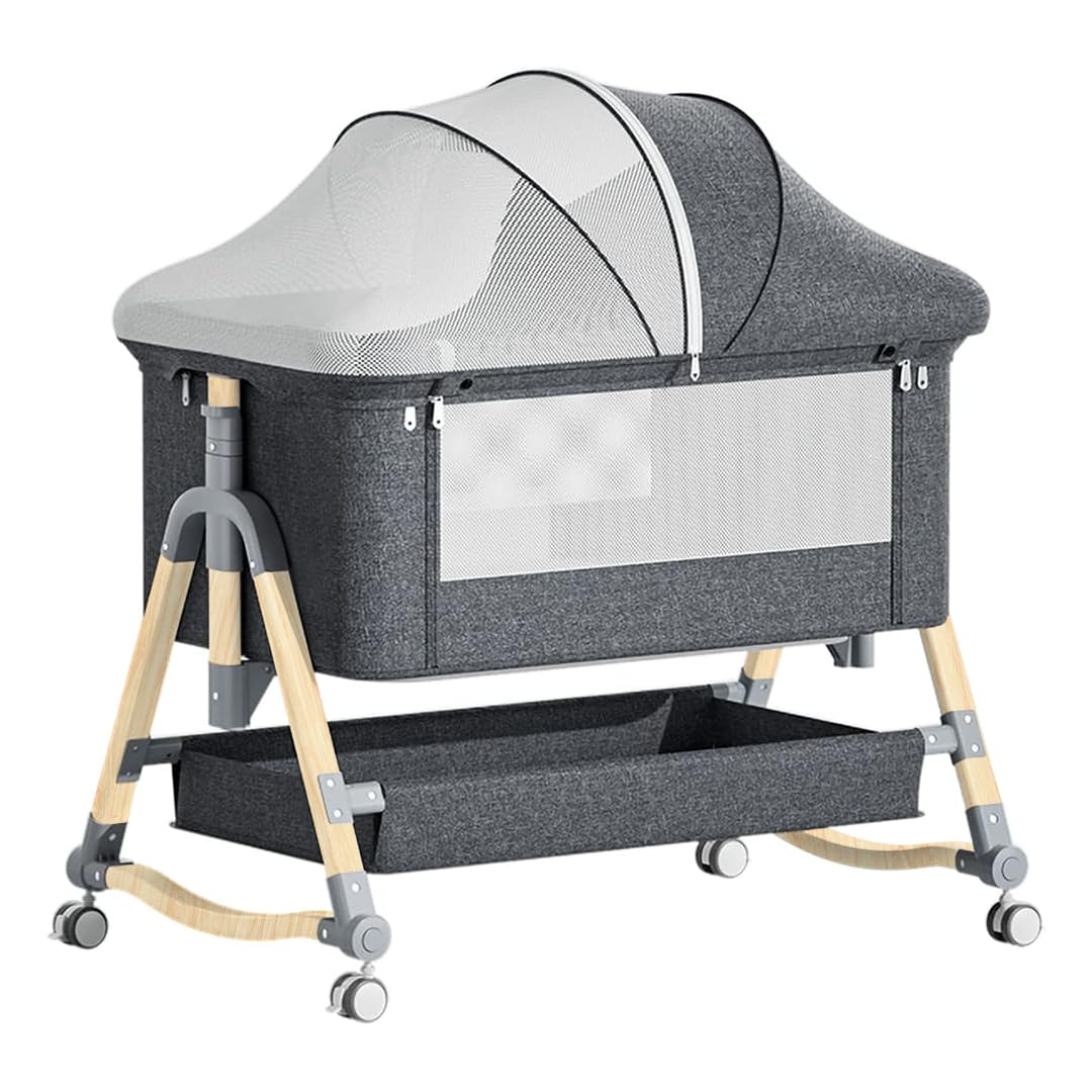 Amazon.co.jp: ベビーベッド 添い寝 折りたたみ ハイローベッド 高さ6