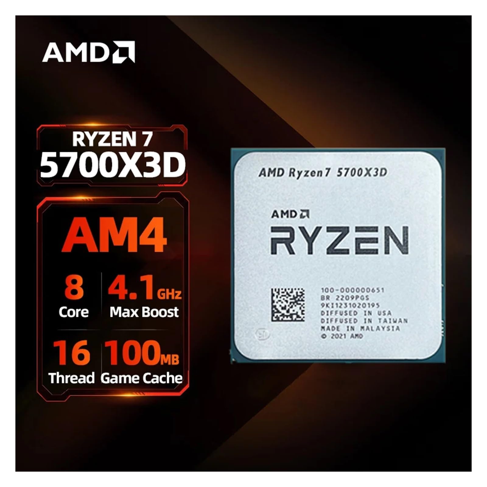 CPU Processor AMD RYZEN™ 7 5700X3D CPU R7 5700X3D Gaming Processor