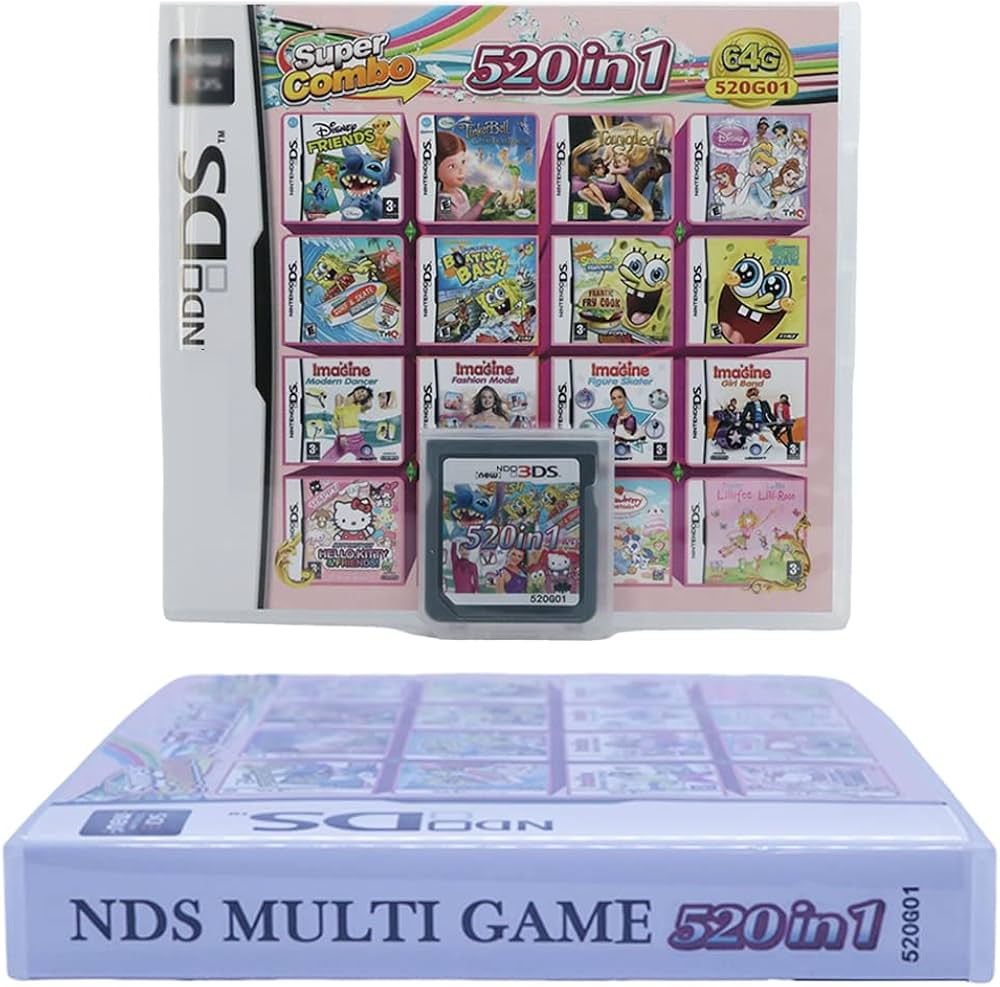 520 in 1 Ds Game Cartridge , All in 1 3Ds Game Pack Cartridge