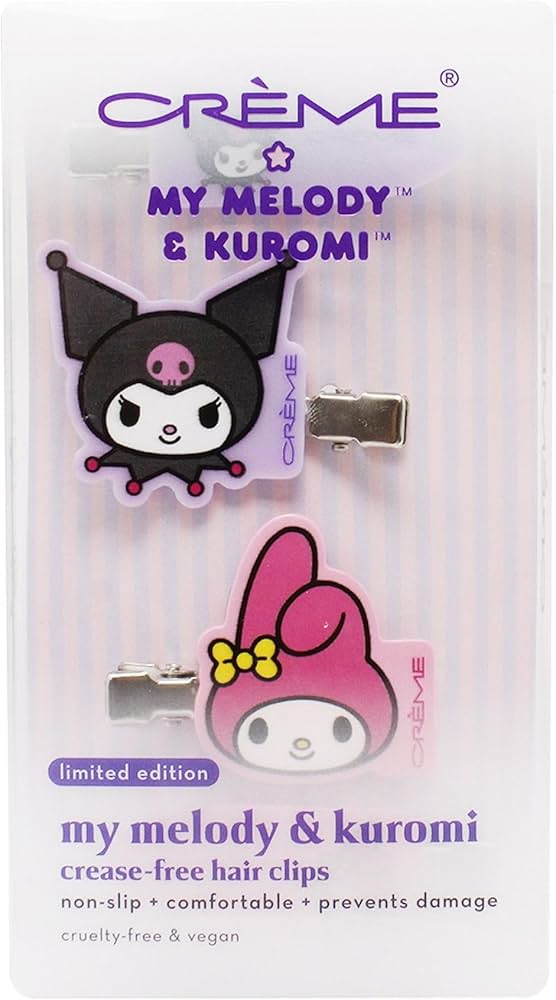 Amazon.com : The Crème Shop X Sanrio My Melody & Kuromi Hair Clips