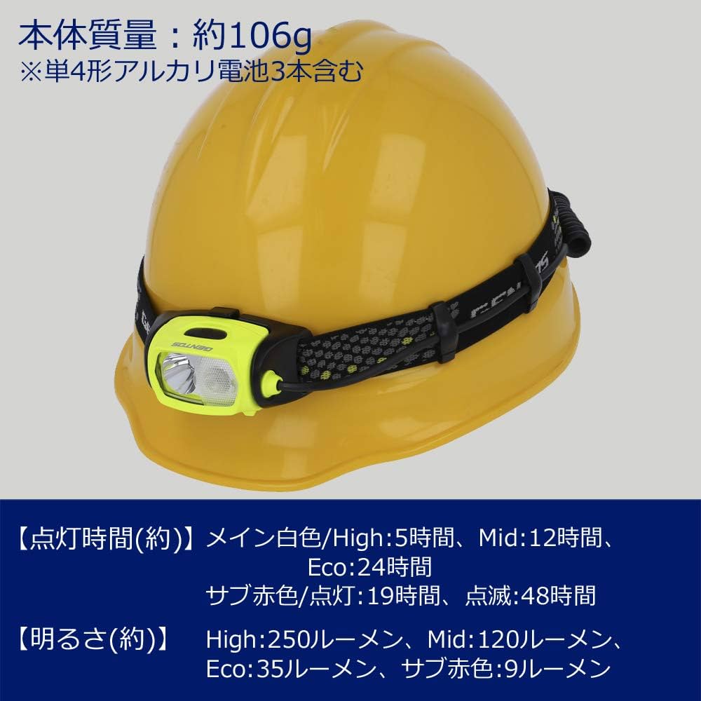 Amazon.co.jp: GENTOS(ジェントス) 点滅機能 LED ヘッドライト 【明る