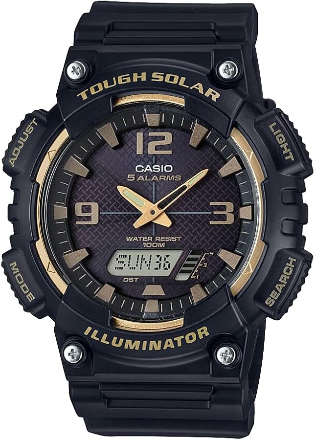 Amazon.co.jp: Casio メンズ 'Tough Solar' クォーツ ステンレスと樹脂