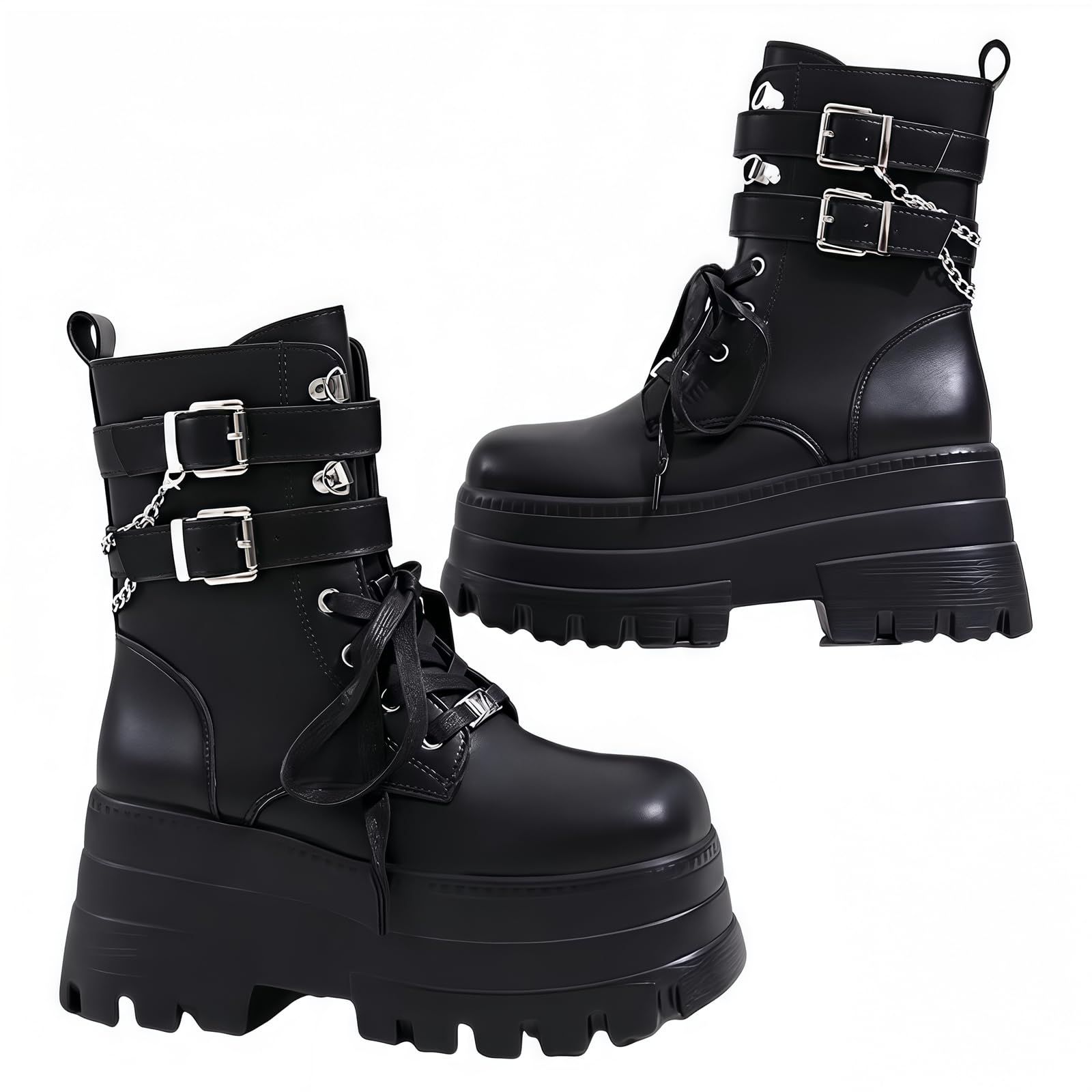 Amazon | [NOKIJP] 厚底ブーツ レディース 13cm 靴 シークレットブーツ