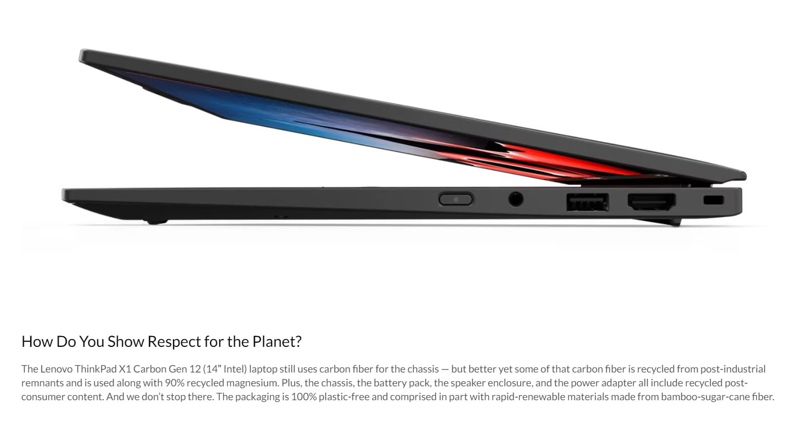 Amazon.com: Lenovo Gen 12 ThinkPad X1 Carbon Laptop with Intel