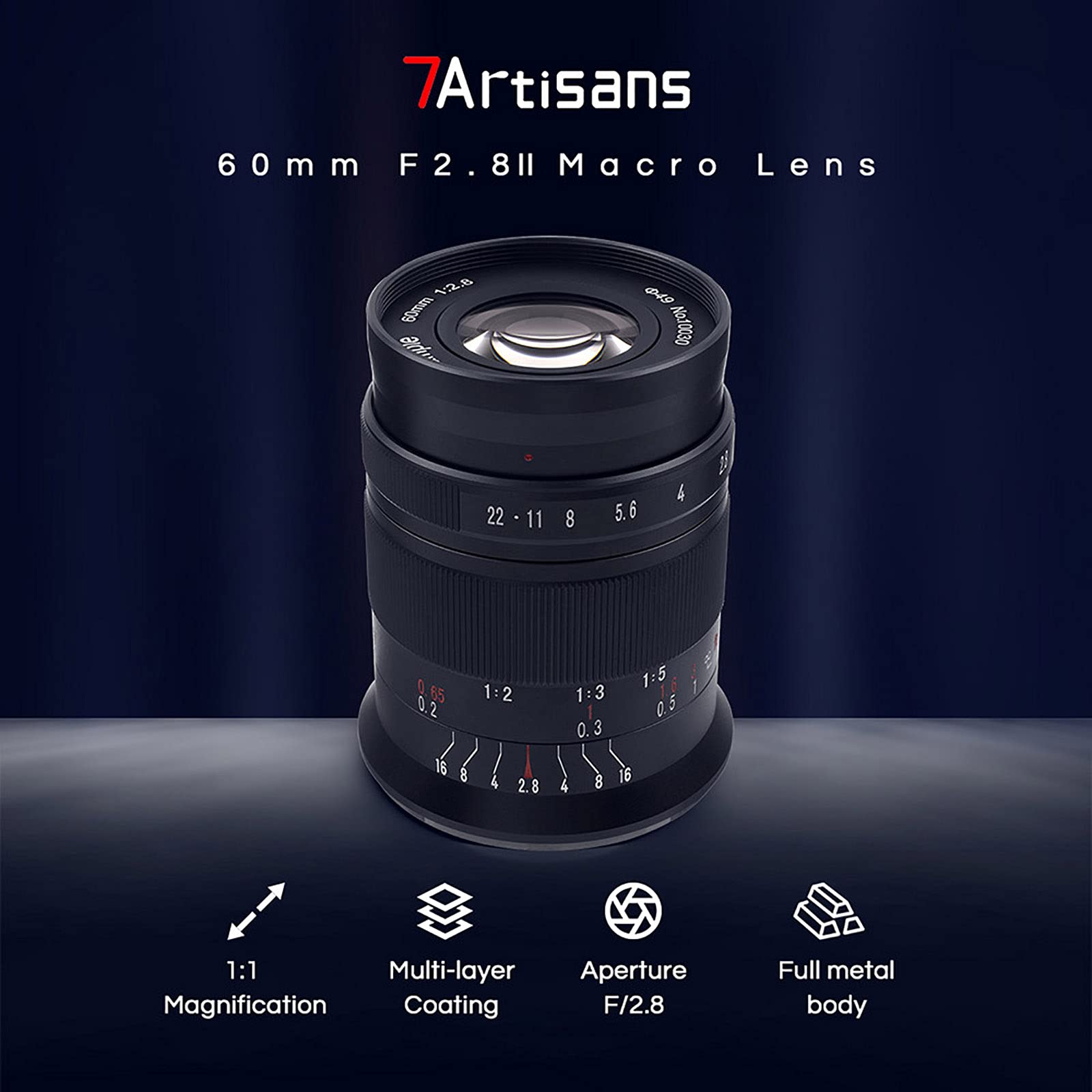 Amazon.com : 7artisans 60mm F2.8 II V2.0 APS-C Format Macro Lens