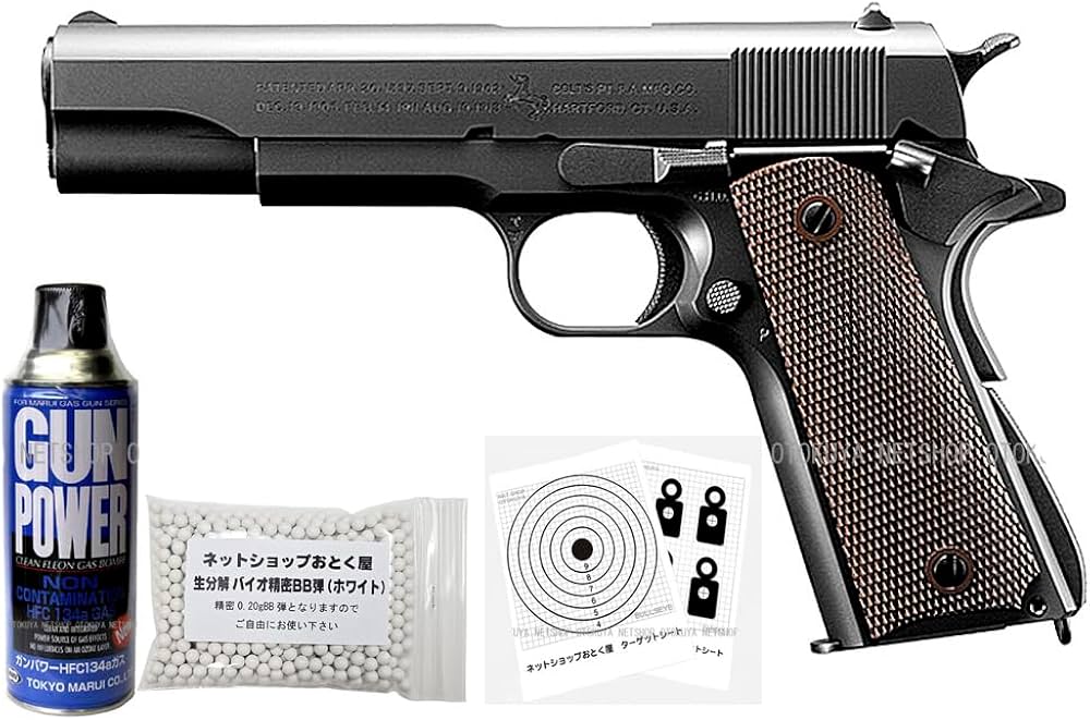 Amazon.co.jp: □ガスガン フルセット□ ガスブローバック M1911A1