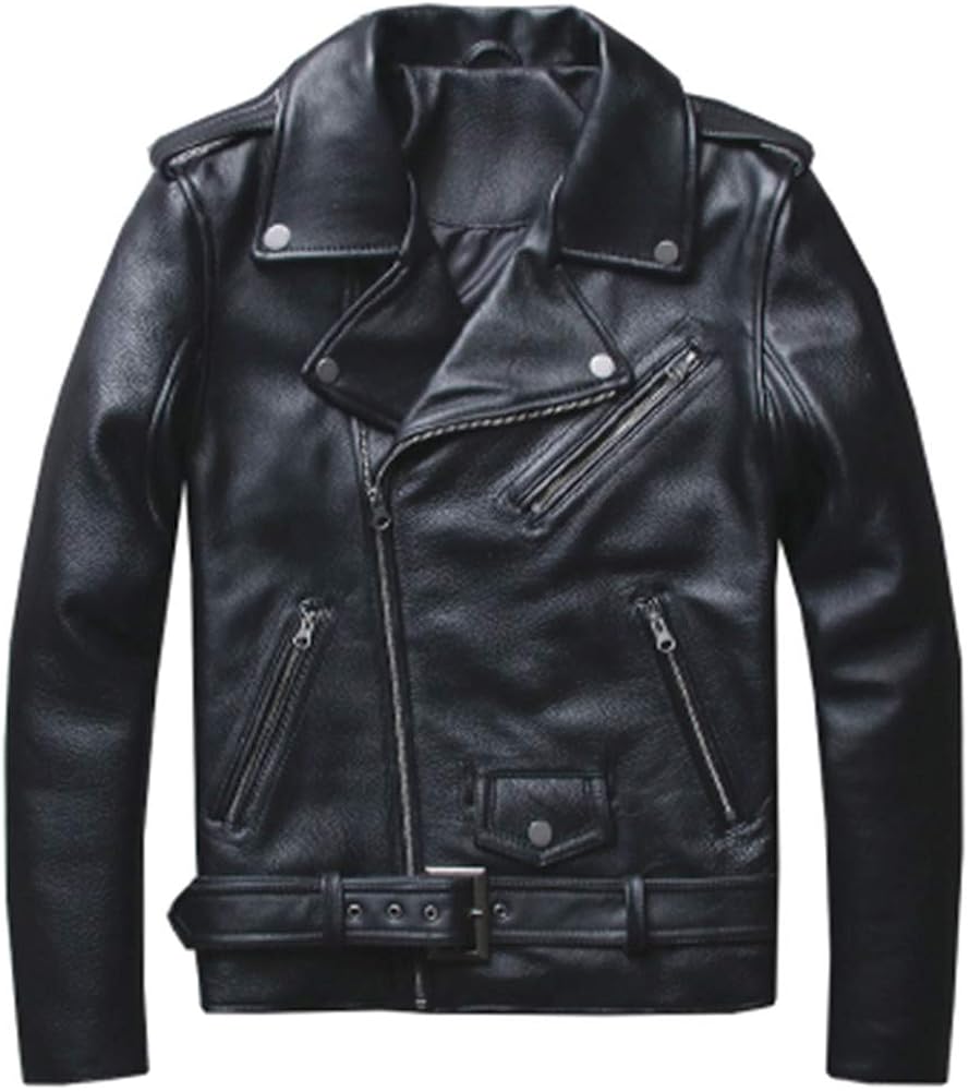 Amazon | CHEJI ライダース ジャケットメンズ 本革 羊革·牛革 ラム革