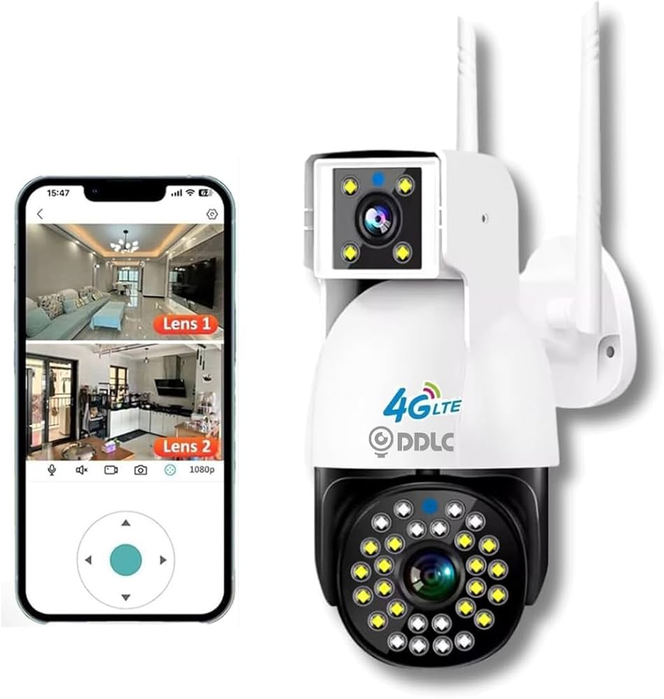 Buy DDLC Dual Lens 4G Sim Based 4X Combined Zoom Outdoor Security