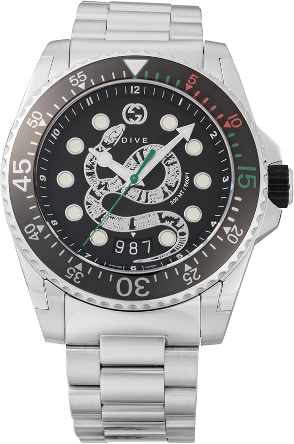 Amazon.co.jp: [GUCCI(グッチ)]メンズ腕時計 DIVE YA136218 ブラック