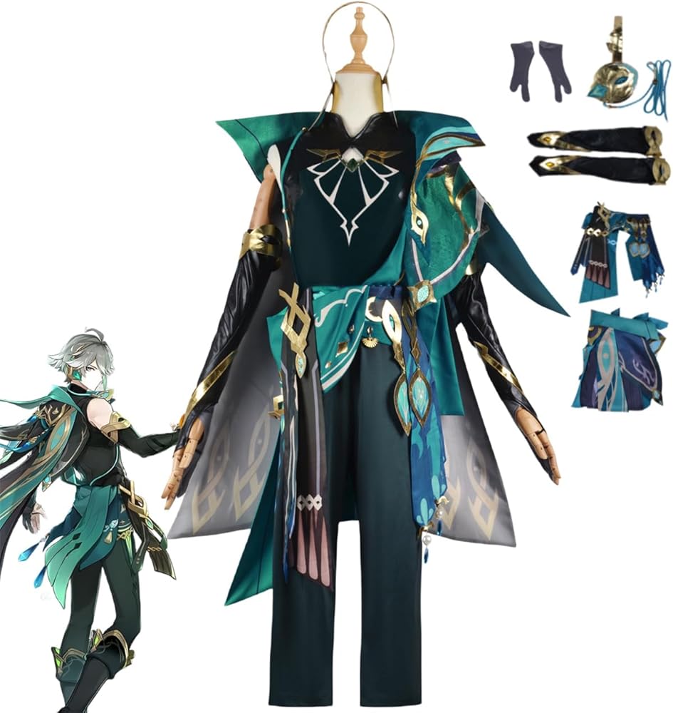 Amazon.co.jp: [HUNIY] 原神 アルハイゼン コスプレ衣装 豪華版 フル