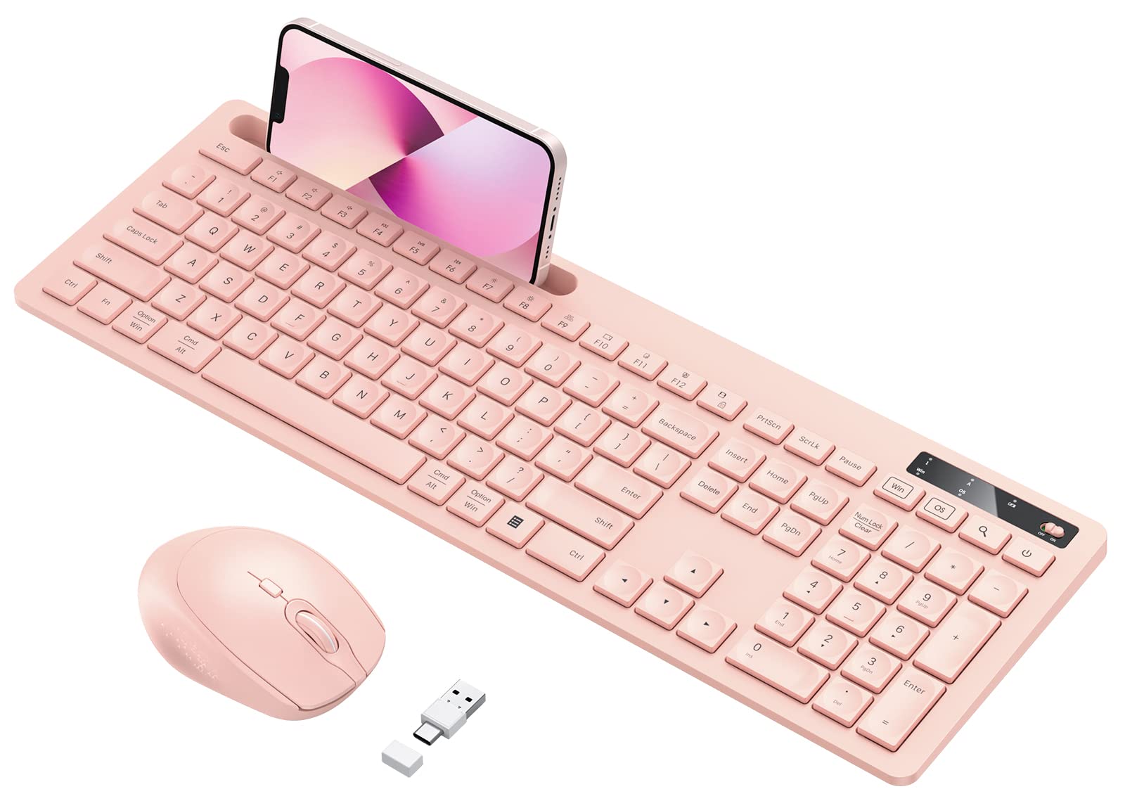 Amazon.com: Wireless Keyboard and Mouse for MacBook, Vivefox Pink