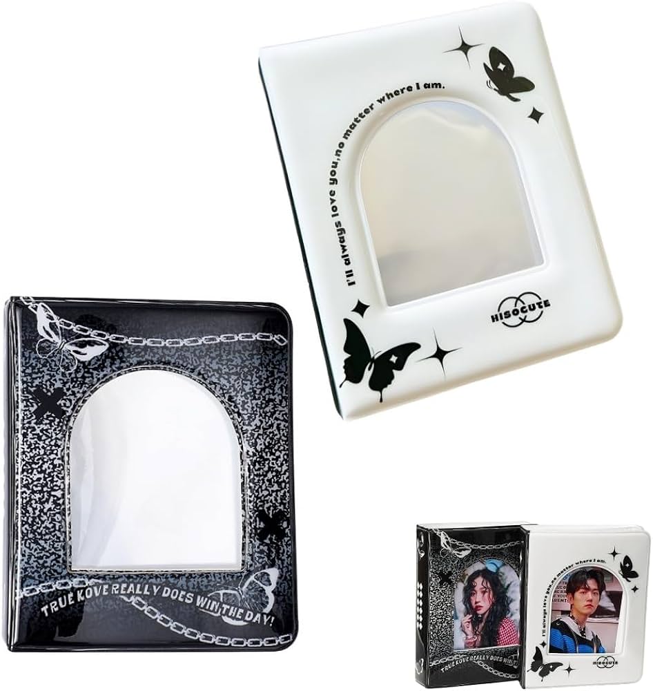 Amazon.co.jp: seimeinoki トレカケース 可愛い 韓国風 2冊入 黒と白