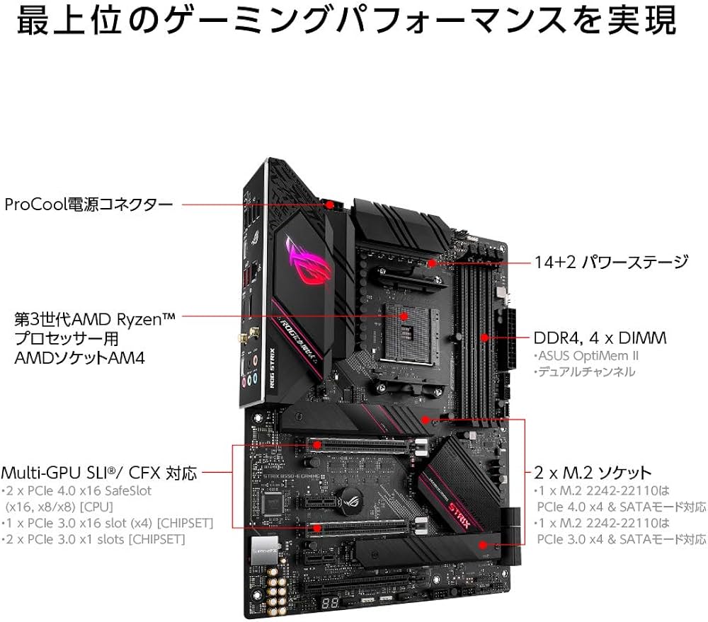 Amazon | ASUS AMD B550 搭載 AM4 対応 マザーボード ROG STRIX B550-E