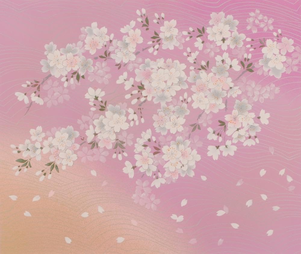 Amazon.co.jp: 宇野千代 錦川 桜 絵画 和風 山口県岩国市 シルク