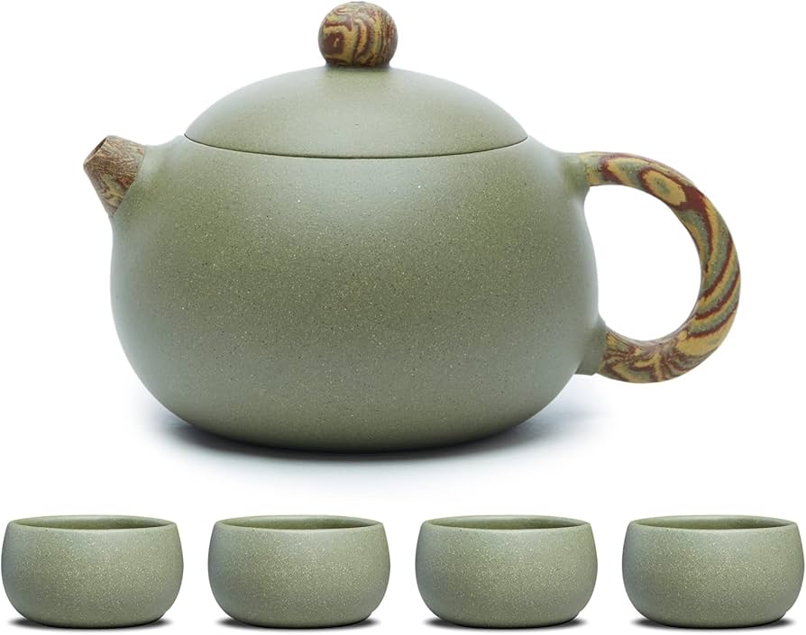 Amazon | ポカロティー 中国茶器宜興豆青砂紫砂急須陶器ティーポット