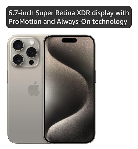 Amazon.com: Apple iPhone 15 Pro Max, 512GB, Natural Titanium