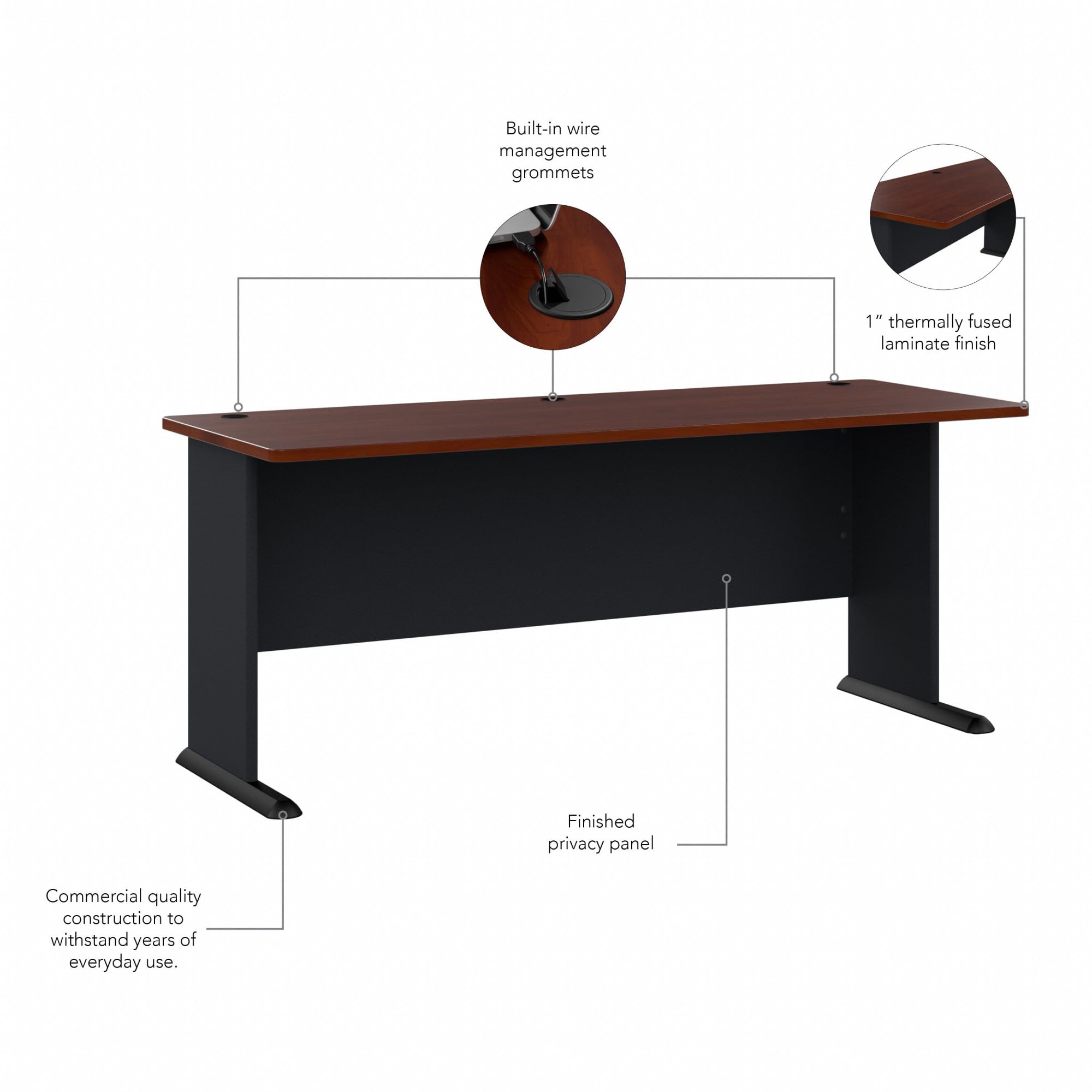 Amazon.com: Bush Business Furniture Series A 72W Desk in Hansen
