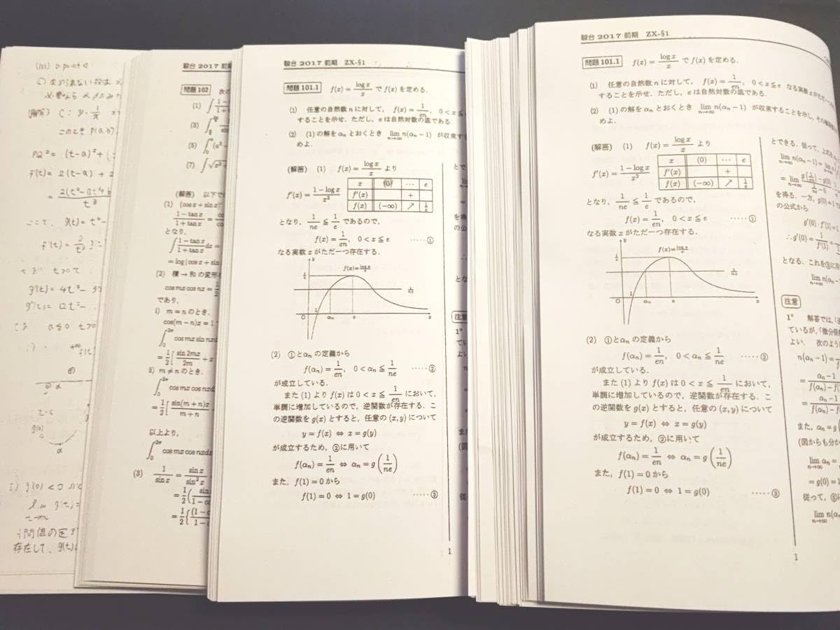 大数ゼミ 分野不明問題徹底演習 プリント 板書 河合塾 駿台 鉄緑会