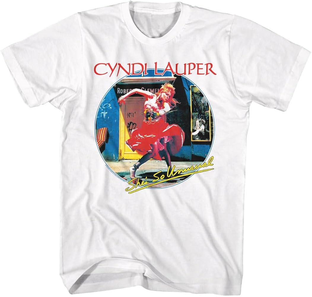 Amazon.com: Cyndi Lauper She's So Unusual Adult Short Sleeve T