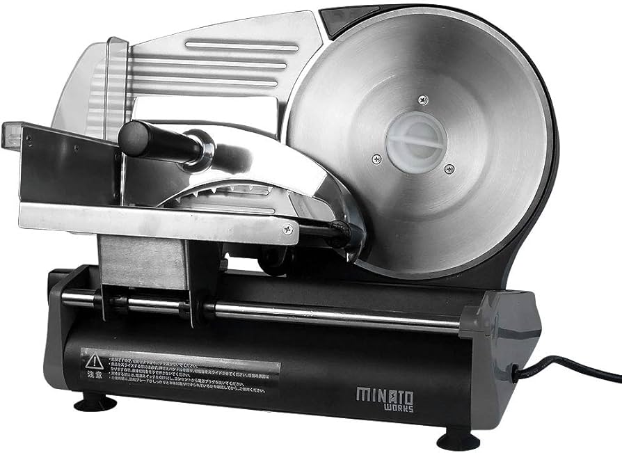 Amazon | ミナトワークス 家庭用ミートスライサー HMS-220 (ブラック