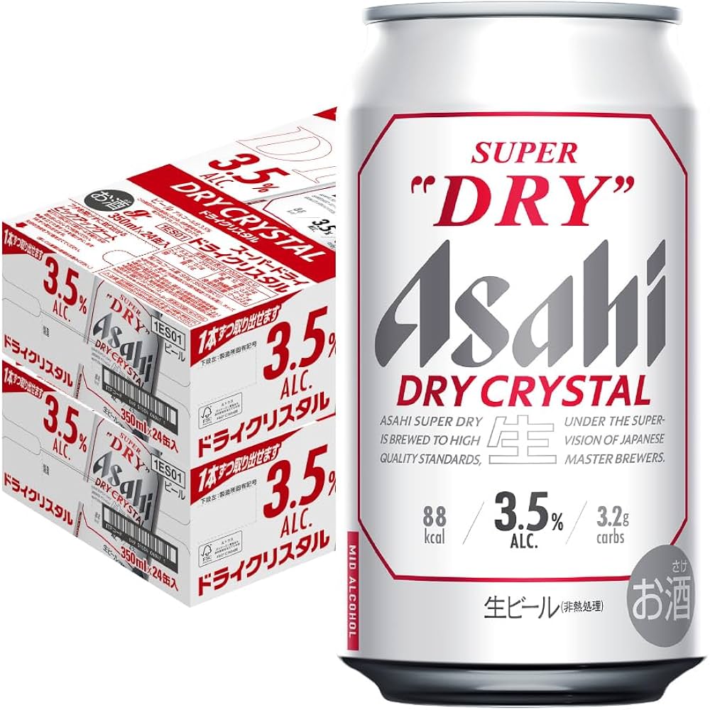 Amazon.co.jp: ビール アサヒ スーパードライ ドライクリスタル 350ml
