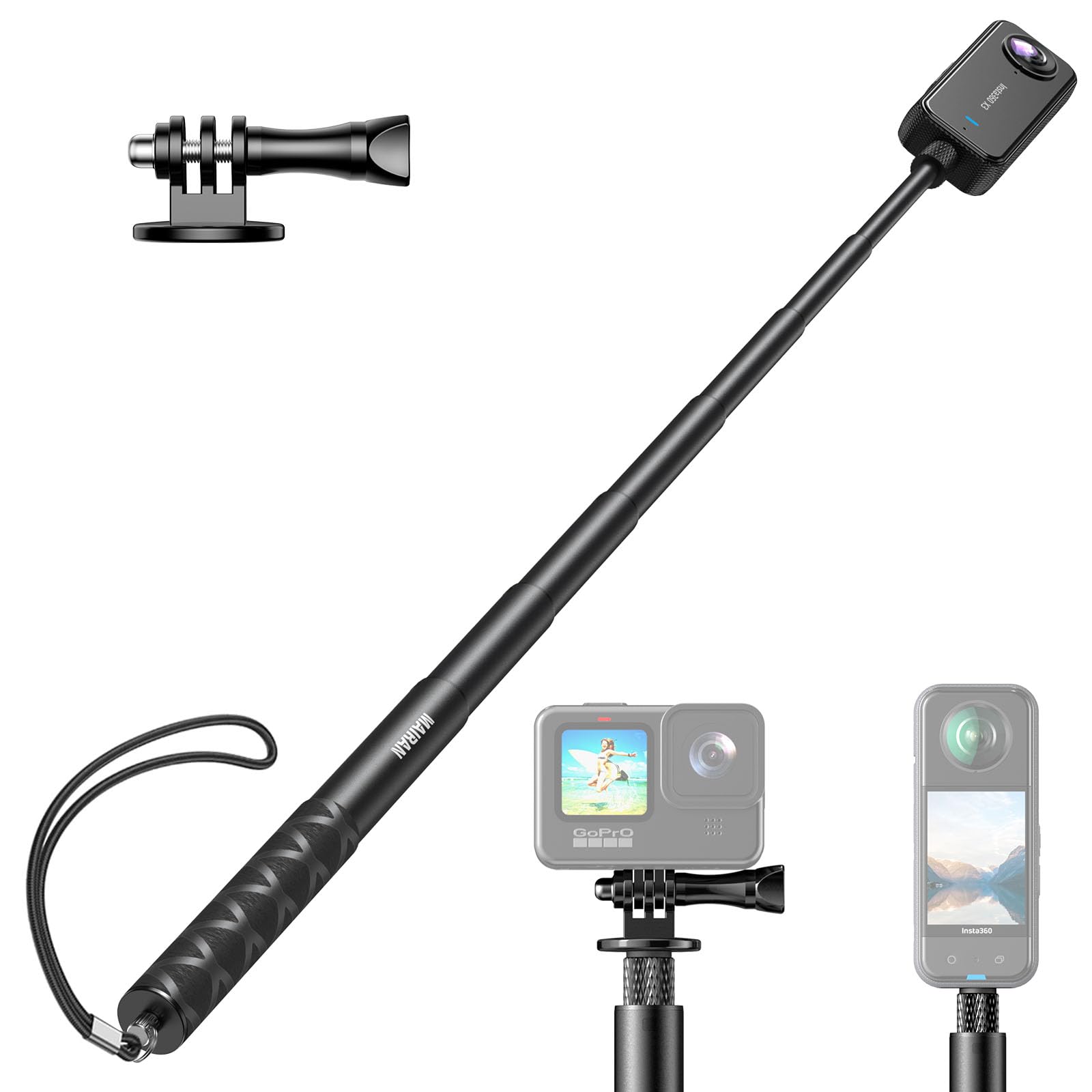 Amazon.com: Mairan Super Long 180cm Invisible Selfie Stick
