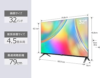 Amazon | 【Amazon.co.jp 限定】TCL テレビ 32インチ チューナーレス