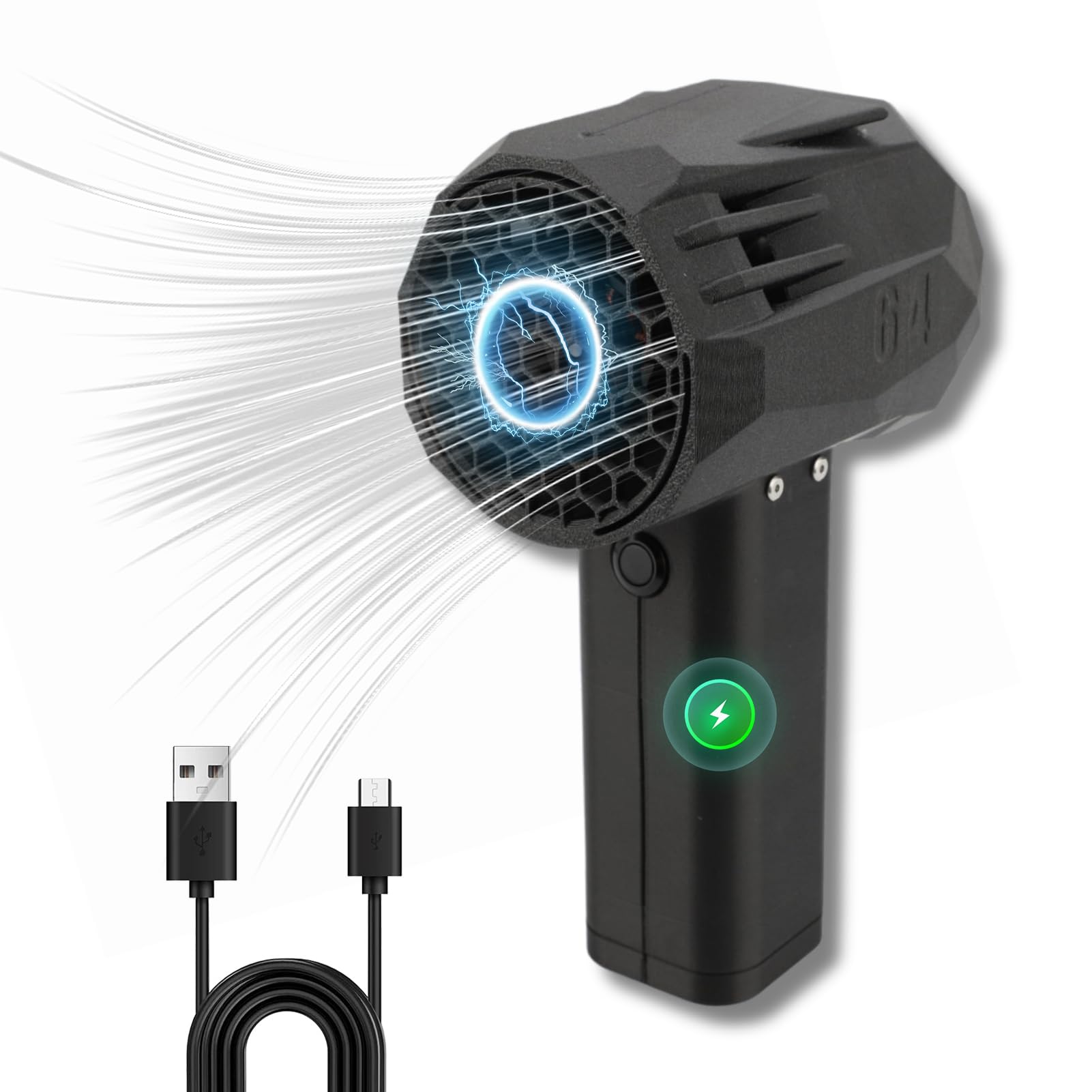 Amazon.co.jp: X64 ミニ暴力小型ブロワー、ジェットドライ小型送風機