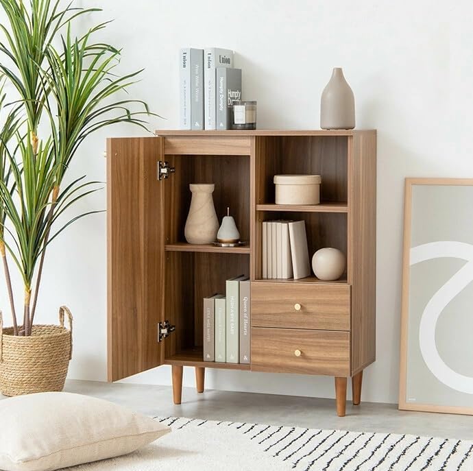 Amazon｜キャビネット リビング収納 ディスプレイ収納 キッチン収納