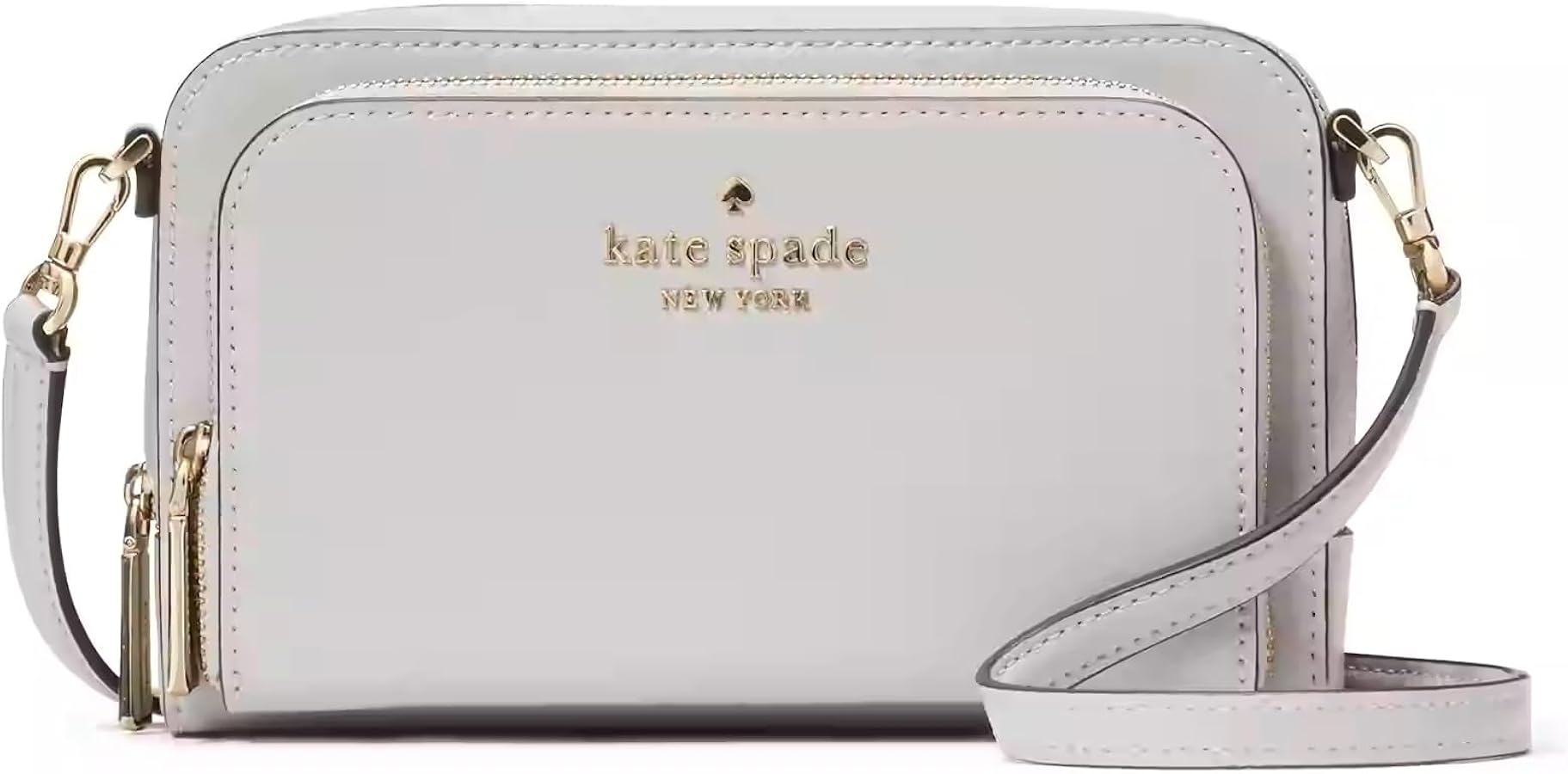 Kate Spade Staci Dual Zip Around Crossbody (Platinum gray
