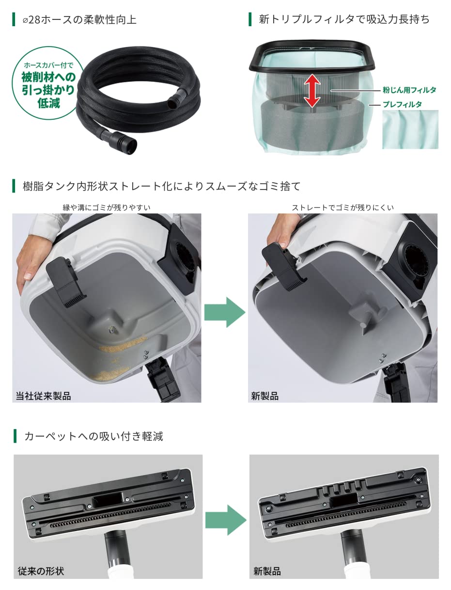 Amazon.co.jp: HiKOKI(ハイコーキ) 36V 充電式 集じん機 粉じん専用