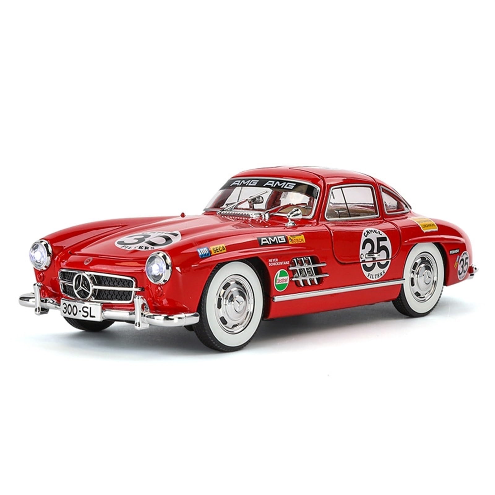 Amazon.co.jp: 1 24 メルセデスベンツ 300SL 塗​​装済み合金製車モデル