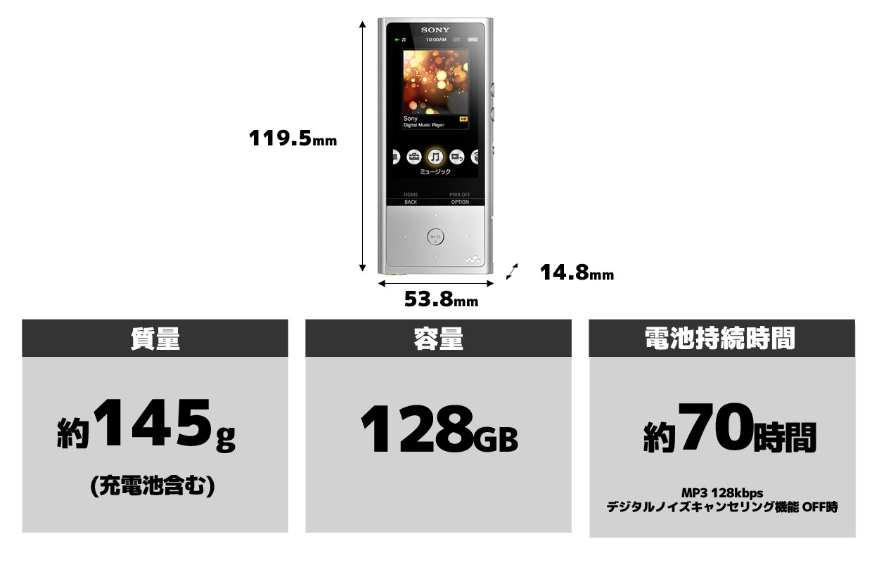 ポータブルプレーヤー SONY NW-ZX100 DIGITAL MUSIC PLAYER 128GB