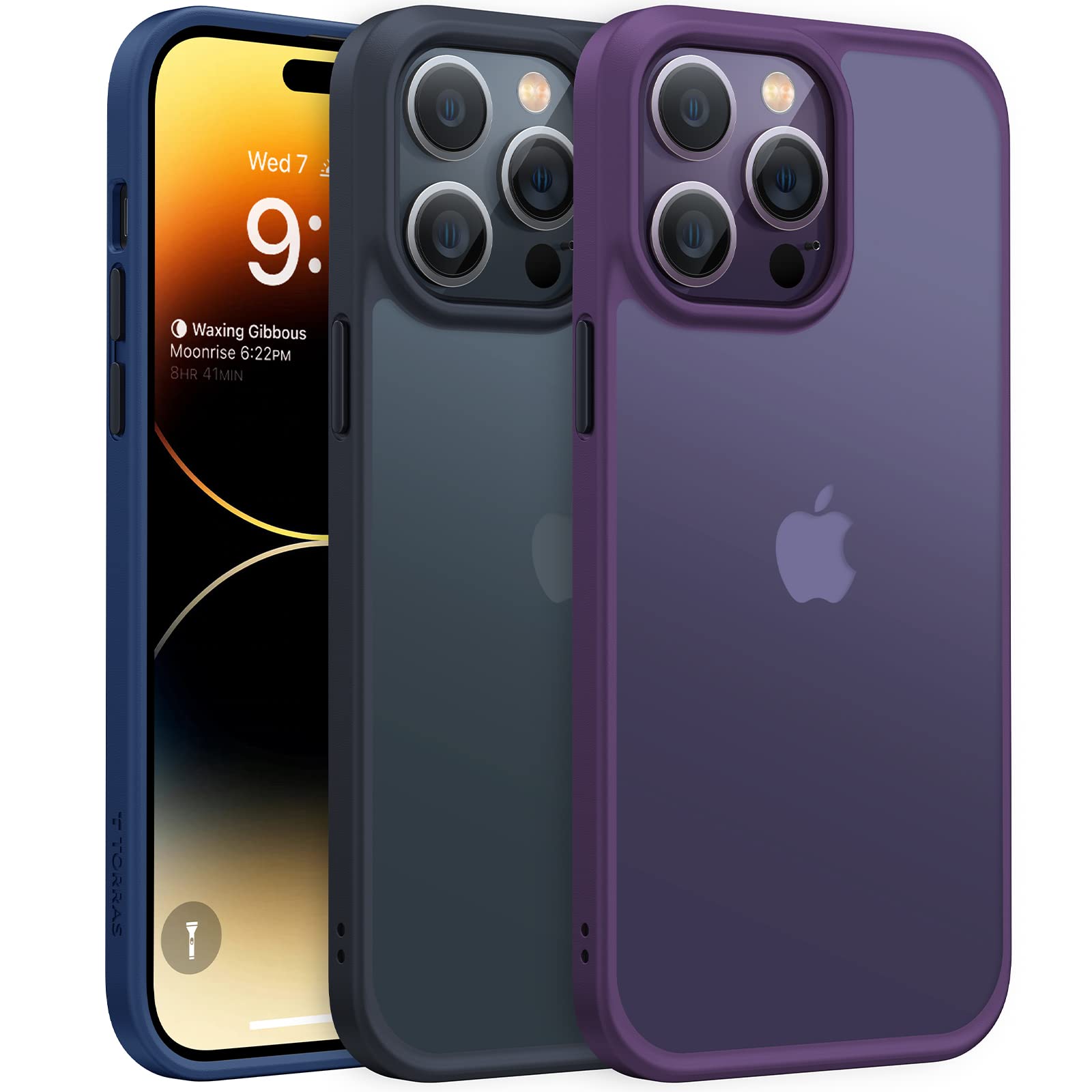 Amazon.com: TORRAS Shockproof for iPhone 14 Pro Case, [3X Military