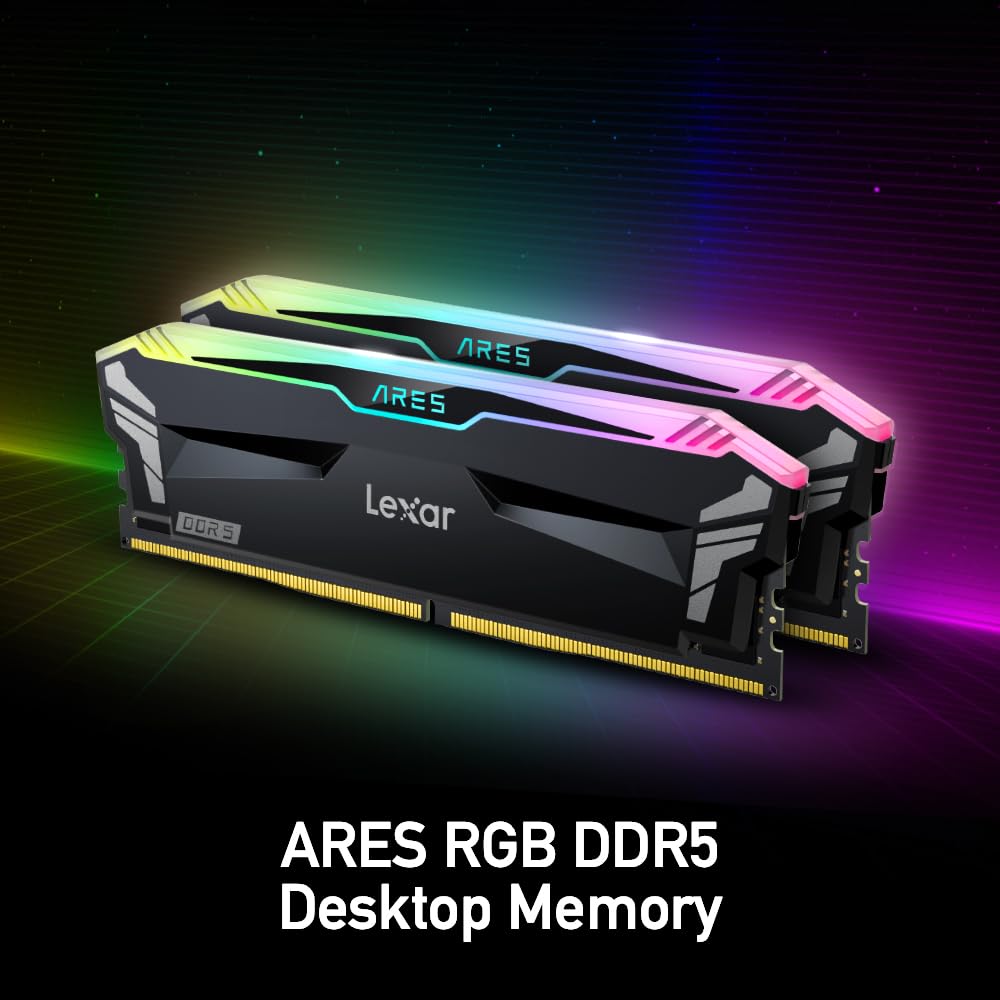 Lexar 32GB (2x16GB) ARES RGB DDR5 RAM 6800MT/s CL34 1.4V Desktop