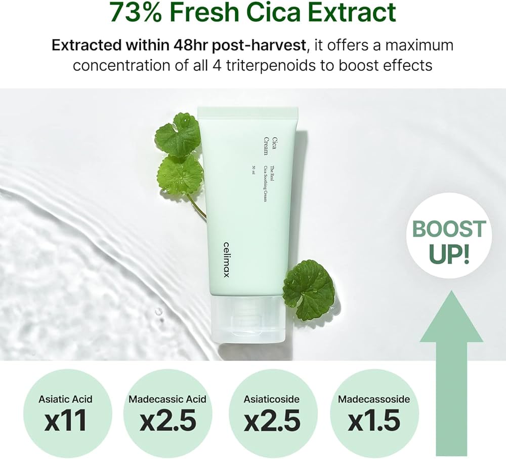 Amazon.com: celimax The Real Cica Soothing Cream | with Fresh Cica
