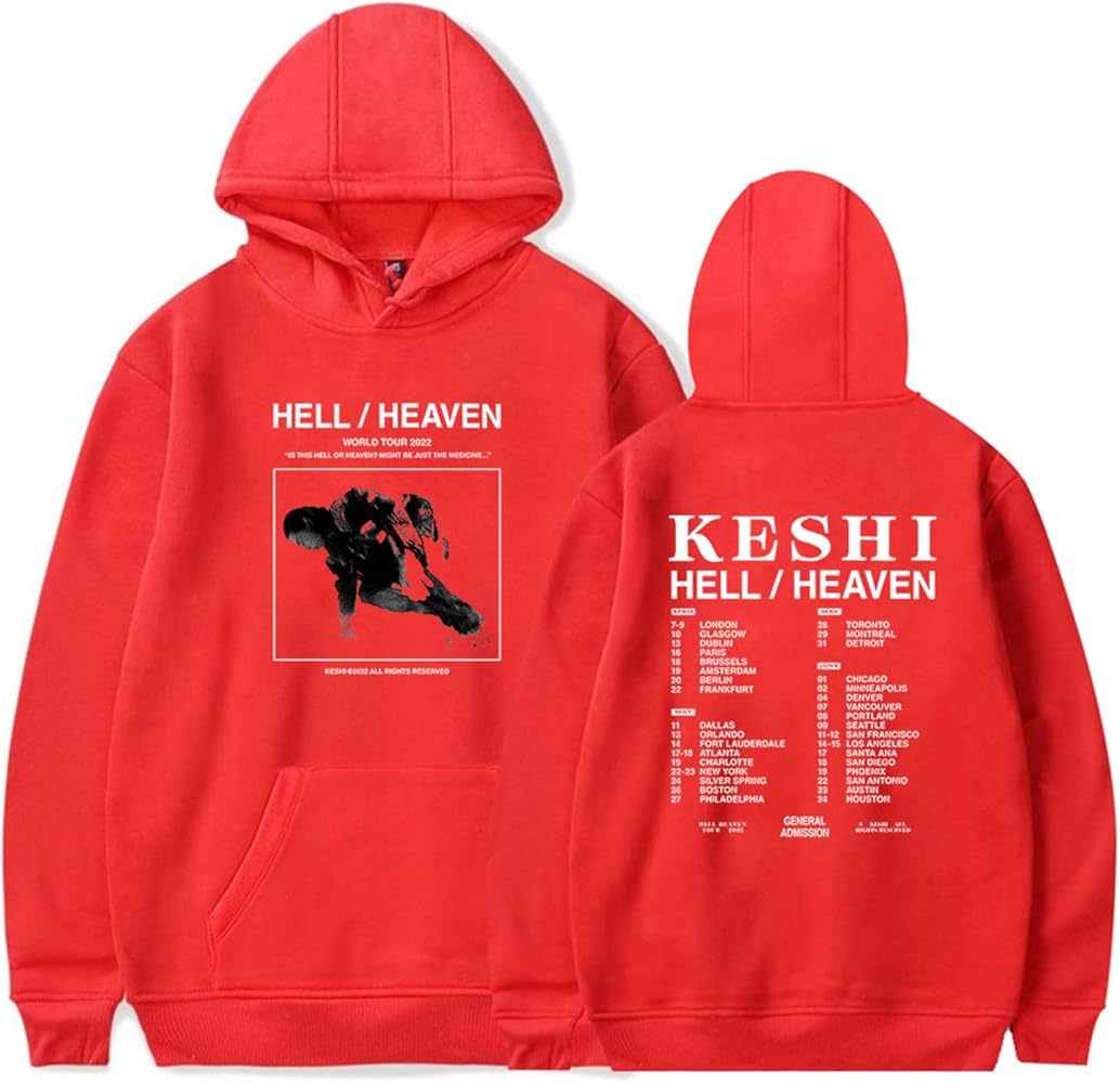 Keshi The Hell/Heaven Tour Merch Hoodie Pullover World Tour Navy,M